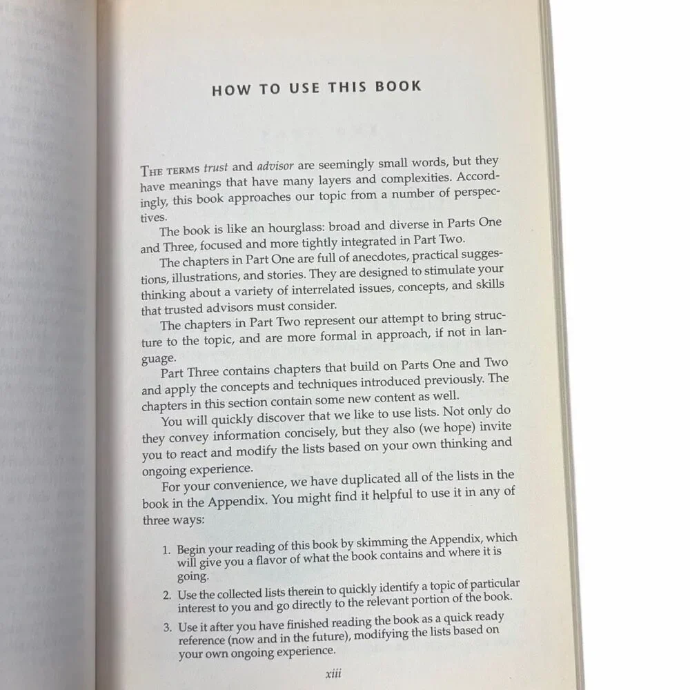 Book - The Trusted Advisor by David H Maister, Charles H Green, Robert M Galford